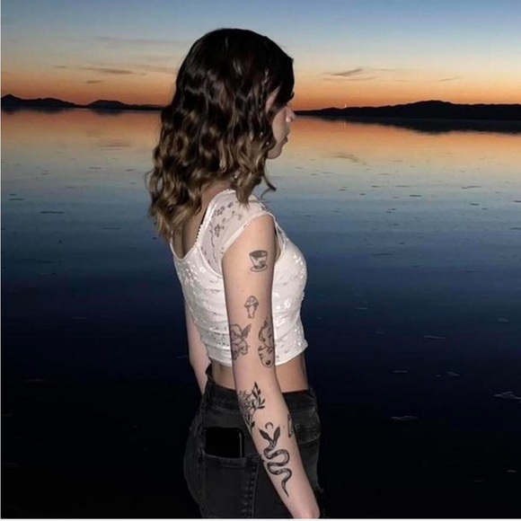 Elegant Lace Cap Sleeve Top - Picture 3 of 4